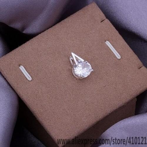 P257_2 Lucky Charm Silver Color Pendants For Women Sterling Jewelry Necklace Girl Lady Accessories Fashion Insets Arrow Pendants