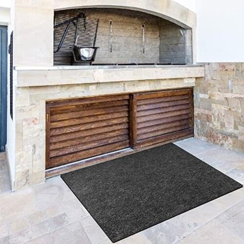 Fire Pit Mat Fireproof Blanket Half Hearth Fireplace Area Rug Polyester Trim Non Slip Mat Protects Floors From Sparks #T3P