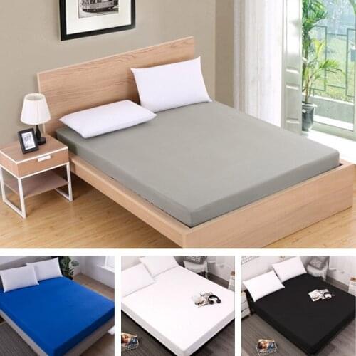 Solid Hotel Quality Fitted Sheet Soft Bed Set Sheet Deep Pocket Wrinkle and Fade Resistant 160 King Queen Size Mattress Set