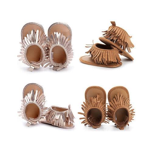 Pudcoco 2018 0-12M Newborn Baby Girls First Walkers Toddler Girls Summer Beach Leather Moccasin Prewalker Shoes Hot Sell