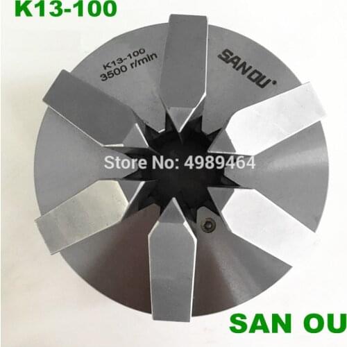 6 Jaw Slope 112mm 4.5'' Lathe Chuck Self Centering K13-100 Hardened Reversible Mounting Tool for Drilling woodworking SAN OU