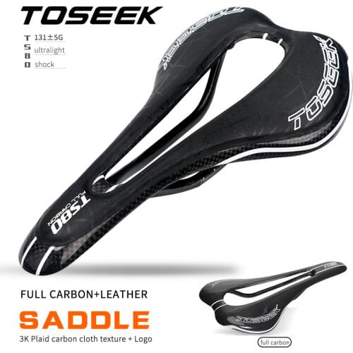 2019 New Toseek bike Carbon Saddle matte/Gloss Road/MTB Bicycle saddle size 275*147*37mm comfort riding Bike Seat Saddle parts