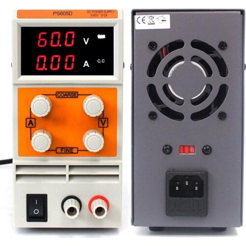 LED Digital PS605D Adjustable Variable Portable DC Switching Power Supply Output 0-60V 0-5A Support AC 110-220V