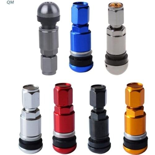 13MF 4 Pcs Universal Car Tubeless Aluminum Alloy Air Bicycle Tire Valves Stems Tyre Wheel Round Cover Auto Accessories