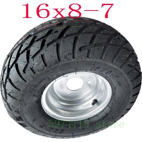 High Quality 16x8-7 "urban Road Tire And Wheel Hub For 125cc 110cc Four Wheel Motorcycle Atv Atv Go Kart Wheel Accessories
