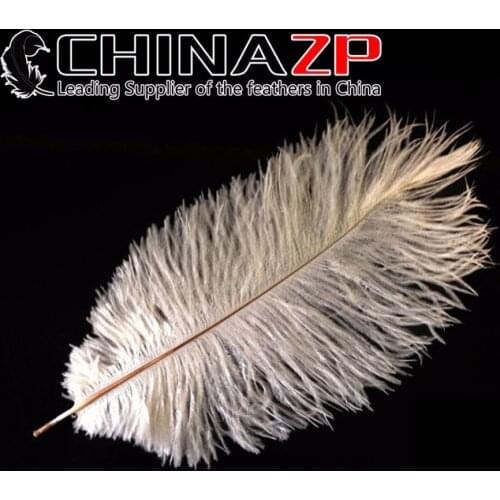 CHINAZP Factory 10"-12" (25-30cm) Length Good Quality Bleached White Ostrich Plumage Feathers