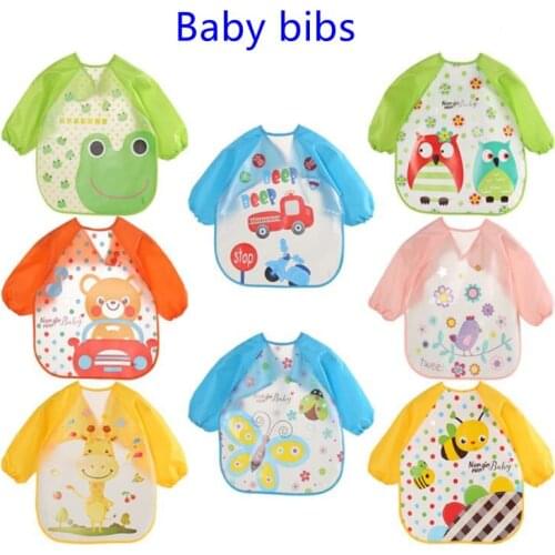 1 Pcs Baby Bibs Long Sleeve Waterproof Children Feeding Smock Bib Burp Clothes Toddler Baby Boy Girl Babies Accessories Newborn