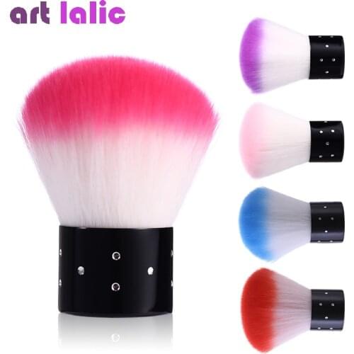 1pcs Nail Art Cleaning Dust Brushes UV Gel Powder Glitter Dust Remover Nail Supplies and Manicure Tools Random Color