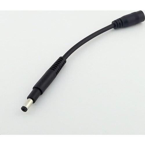 10pcs 4.8x 1.7mm Bullet Male To 5.5 x 2.1mm Female DC Power Connector Adapter HP Cable 15cm