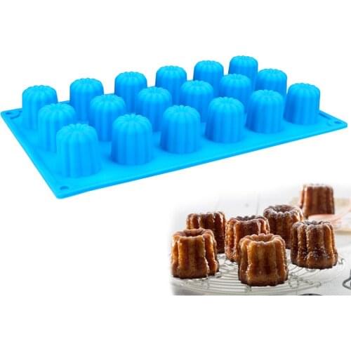 18 Holes Random Color Silicone Cake Chocolate Mold Candy Baking DIY Cupcake Baking Pan Small Flower Muffin Shape Non-Stick