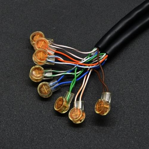 50/100/200 pcs 2Pins Connector Crimp Connection K1 K2 K3 Connector Waterproof Wiring Ethernet Cable Telephone Cord Terminals