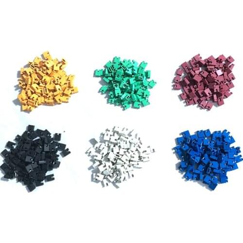 600PCS 6 Color Each Color 100 PCS 2.54mm Standard Circuit Board Jumper Cap Shunts Short Circuit Cap Connector cap Red White Blue