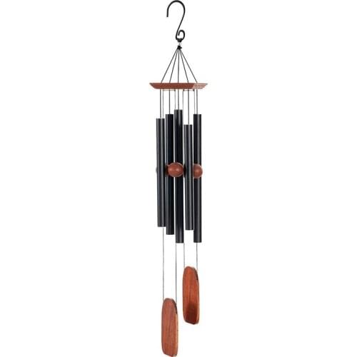 Large Wind Chimes For Outside Deep Tone, Outdoor Memorial Wind Chimes 36In Black, Sympathy Wind Chime Gift Patio Decor