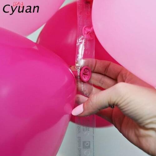 Cyuan 5m Balloon Arch Clips Plastic Balloons Chain PVC Rubber Wedding Decor Birthday Party Balloons Clips Balloons Accessories