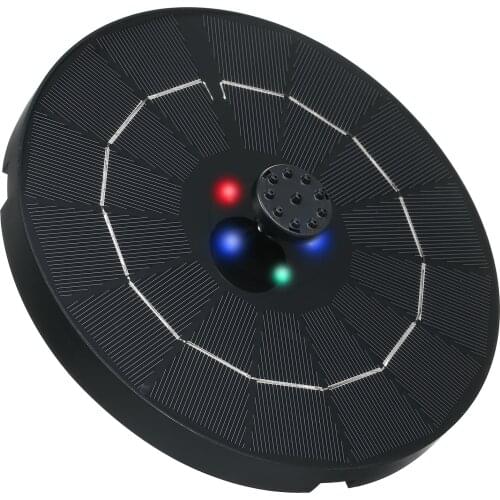 Garden Decor Solar Pump With 8 LED Free Standing Floating Solar Bird Bath Water Pumps For Garden Product Floating Water Fountain