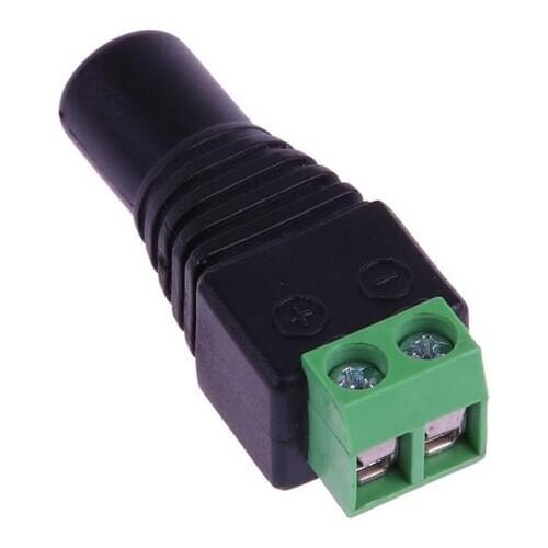 Good 1Pcs 2.1 x 5.5mm DC Power Female Plug Jack Adapter Connector Plug for 5050 3528 Single Color LED Strip Light