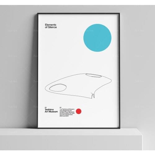 Teshima Art Museum Minimal Modern Architecture Poster