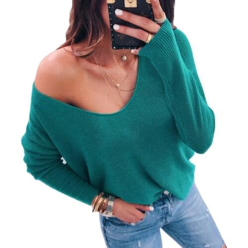LAN SHAN QUE Women's V-Neck Pullovers