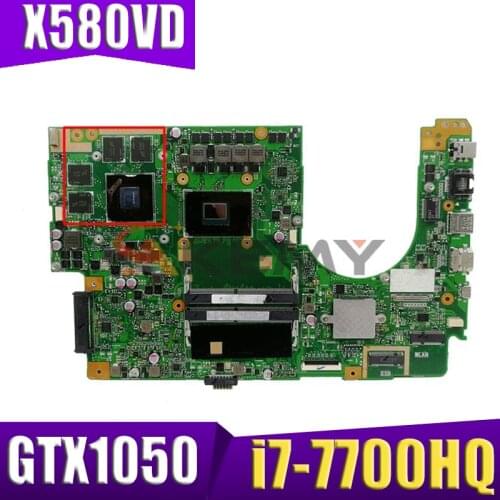 X580VD Motherboard For ASUS X580 X580V X580VD X580VN Laptop Mainboard W/ i7-7700HQ GTX1050-4GB100% Fully Tested