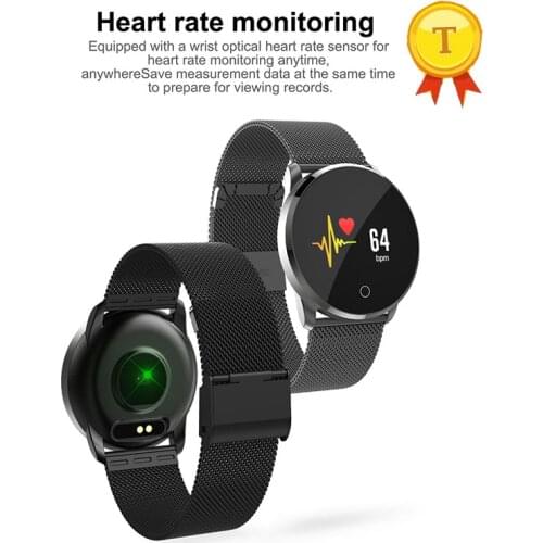 2018 metal stainless steel Smart Wristband Sports Heart Rate Smart Band Fitness Tracker Smart Bracelet smartband for IOS Android