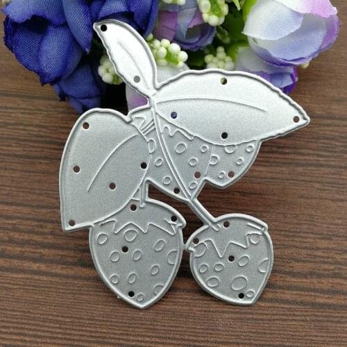 74*62mm Strawberry Metal Stencil Embossing Cutting Dies 3D DIY Scrapbooking Craft Photo Invitation Cards Decoration