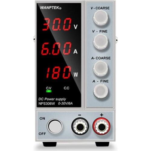 NPS306W With Power Display Mini Adjustable Digital DC Switching Power Supply 0-30V 0-6A Laboratory Test Power Supply