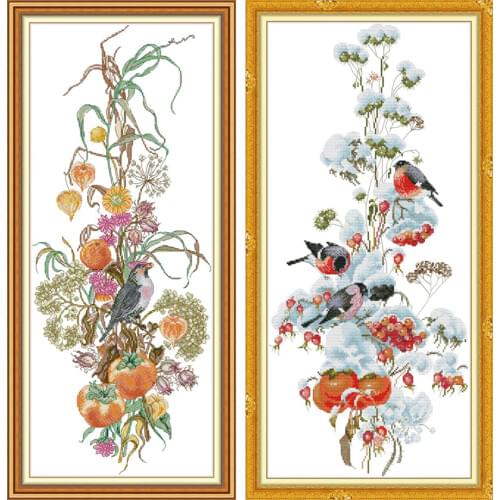 Joy Sunday,Flowers,cross stitch embroidery set,printing cloth embroidery kit,needlework,DIY cross stitch embroidery kit