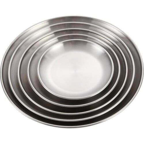 Stainless steel round Western dish breakfast Creative home steamed dish