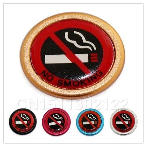 NEW! Aluminium Alloy Car Styling Car Sticker No Smoking For VW Polo Passat Golf Jetta Tiguan CrossFox Plus Eos Scirocco Beatles