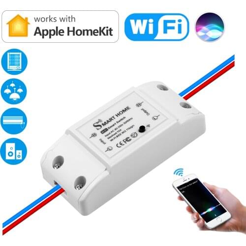 Smart Home House WIFI Relay Switch Universal Breaker 10A Siri Voice Wireless Remote Control light Switch Work With Apple Homekit