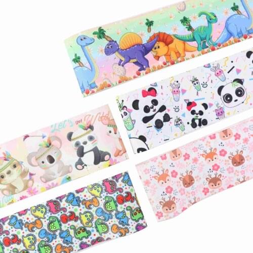 22MM 25MM 38MM 50MM 75mm Printed Pattern on Grosgrain Ribbon for diy ribbon