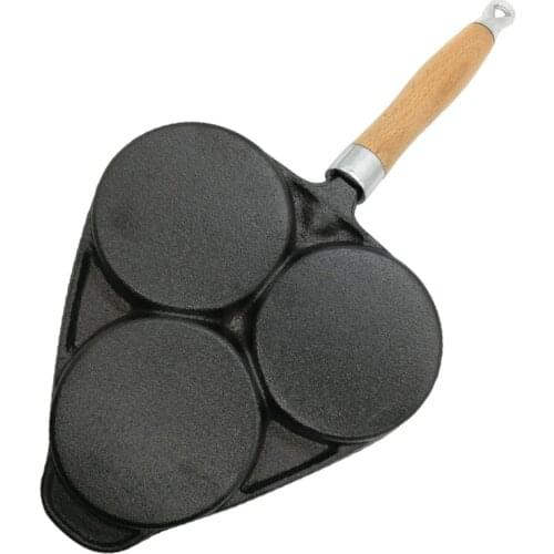 3 Holes Eggs Frying Pot Non-stick Thickened Omelet Pan Pancake Steak Cooking Ham