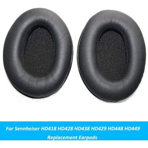 Black Replacement Ear Pads Cushion Earpads Parts For Sennheiser HD418 HD428 HD438 HD429 HD448 HD449 Headphones Accessory