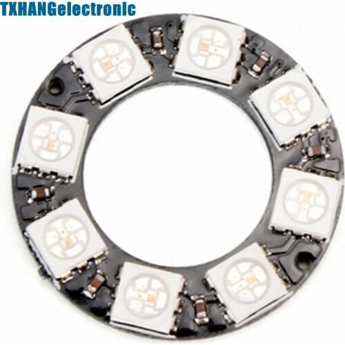 2PCS RGB LED Ring - 8 x WS2812 5050 RGB LED with Integrated Drivers TOP diy electronics