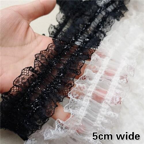 New Years Goods 2021 Soft Stretch 3D Embroidered Ribbon DIY Clothes Dress Skirt Sewing Decoration For Crafts Lace Pet Bib Trim