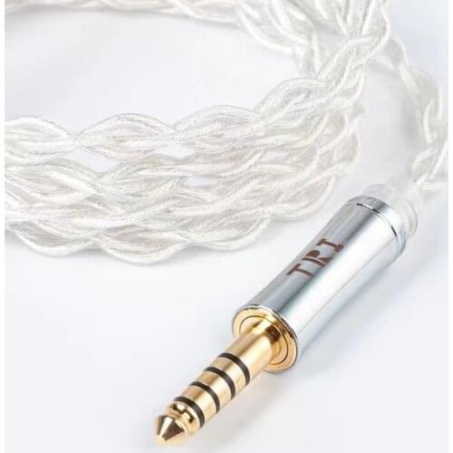 TRI Through 4 Core High purity 5N Single Crystal Copper winding cable 2pin/MMCX/QDC/TFZ with 2.5/3.5/4.4 Connector KS2