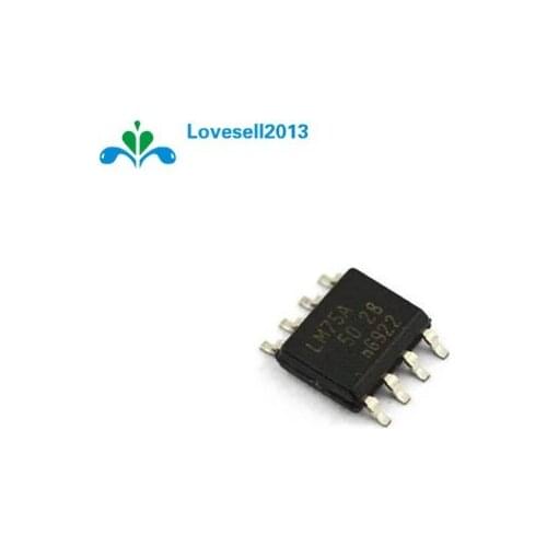 10PCS NEW LM75AD LM75A LM75 SOP8 SOP-8 I2C IIC Digital Temperature Sensor IC