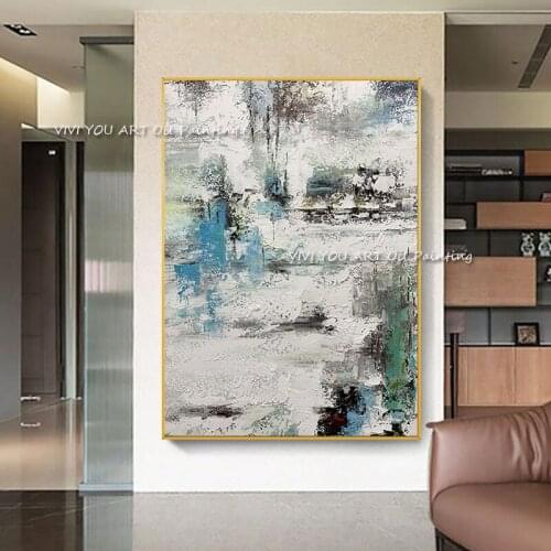 100% Handmade modern abstract oil painting on canvas large piece wall painting for living room home decor original painting