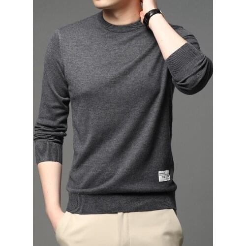 2021 New Fashion High End Designer Brand Knit Wool Pullover Sweater For Man Autum Winter Crew Neck Casual Jumper Men Clothes