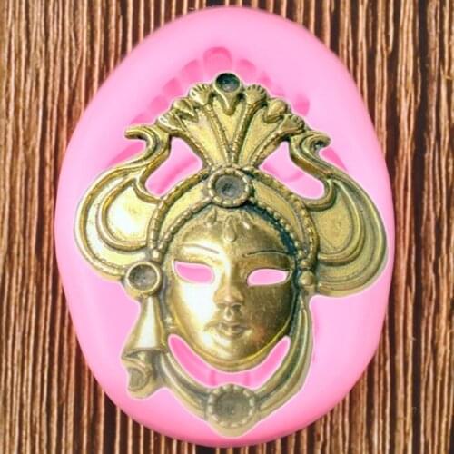 3D Mask Silicone Molds Resin Clay Fondant Mould Cake Decorating Tools DIY Cupcake Baking Candy Chocolate Gumpaste Moulds