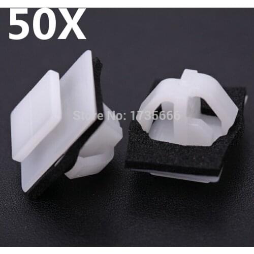 50PCS White Nylon Molding Clips With Sealer For Hyundai Tucson Veloster For Kia Forte Forte Koup 87756-2E000