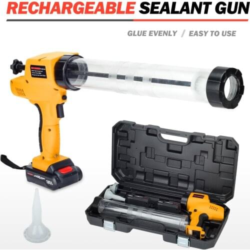 18V 2AH Automatic Electric Glue Gun Rechargeable Electric Pressure Glue Sewing Seams Sealant Waterproof Glue Caulking Gun
