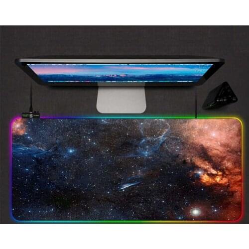 XGZ Mousepad 90x40/80x30 RGB Starry Large Mouse Pad LED Backlight Computer Notebook Office Keyboard Accessories Mouse Pad Desks