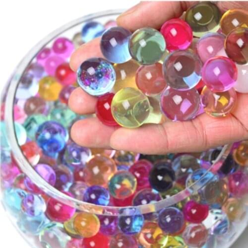 200pcs/lot Outdoor Water Beads Vase Potted Bonsai Soil Water Beads Mud Grow Ball Wedding Growing Bulbs Home Decor