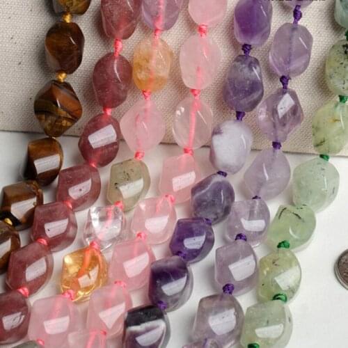 15x20mm Natural Oval Amethysts Prehnites Cherry Rose Quartzs Faceted DIY Loose Beads For Jewelry Making Beads accessories 15