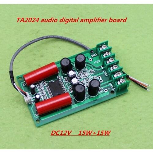 DC12 15W + 15W TA2024 audio digital amplifier board Car computer HIFI mini digital amplifier board ( C7B1 )