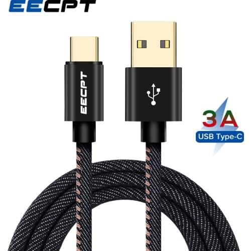 EECPT 3A USB Type C Cable for Android Xiaomi Redmi Note 7 Samsung S9 S8 Fast Charging Cord Data Wire USB C Type-C Charger Cable