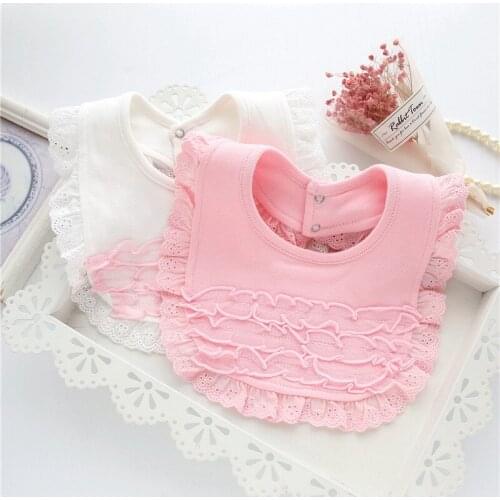 Lace Cute Baby Bibs Cute Cotton Lace Bow Princess Baby Towel Enfants Super Soft Baby Bib Saliva Towels Clothing Accessories