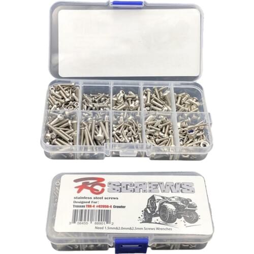387pcs/set Stainless Steel Screw Kit RC 82056-4 Replacement Screws Set For 1/10 RC Car Traxxas TRX-4 Crawler Repair Tool Parts