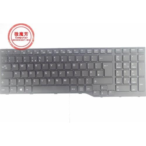 US/UK New Laptop keyboard for Fujitsu Lifebook E753 E754 E756 laptop Silver Frame